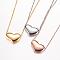 304 Stainless Steel Pendant Necklaces, with Lobster Clasps, Heart, Mixed Color, 18.11 inch(46cm)