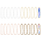 24Pcs 4 Colors Alloy Open Back Bezel Big Pendants, For DIY UV Resin, Epoxy Resin, Pressed Flower Jewelry, Rectangle, Mixed Color, 60.5x14x1.5mm, Hole: 4x2mm, 6pcs/color