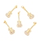 Eco-Friendly Brass Micro Pave Cubic Zirconia Pendants, Long-Lasting Plated, Lead Free & Cadmium Free & Nickel Free, Real 18K Gold Plated, Real 18K Gold Plated, 27.5x9.5x2mm, Hole: 3mm