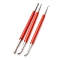 Polymer Clay Sculpture Tool, Carving Craft 201 Stainless Steel Brush Pottery Tools, with Plastic Handle, Stainless Steel Color, 16~16.2x0.7~0.75cm, 3pcs/set