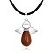 Angel Natural Red Jasper Pendant Necklaces, No Size