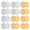 DICOSMETIC 12Pcs 2 Colors St.Michael The Archangel Charm Stainless Steel Protection Coin Pendants Golden Flat Round 3D Charms Tarot Cards Style Charms for DIY Jewelry Making Men and Women, Hole: 2mm