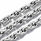 Tarnish Resistant 304 Stainless Steel Rope Chains, with Spool, Unwelded, Stainless Steel Color, 14.5x10.7x3.3mm, about 16.4 Feet(5m)/roll
