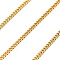 Brass Curb Chains, Cadmium Free & Nickel Free & Lead Free, Soldered, with Card Paper, Real 18K Gold Plated, 3x2x1mm, about 3.28 Feet(1m)/pc