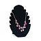 Fire Shaped Velvet Neckalce Display Stands, Jewelry Organizer Holder for Necklace Storage, Holds up to 5 Necklaces, Black, 20x28cm