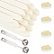 DIY Retro Vintage Wax Seal Making Kits, with Candle, Stainless Steel Spoon and Sealing Wax Sticks Without Wicks, White, Sealing Wax Sticks: 90x12x11.5mm, 16pcs/set