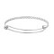 Tarnish Resistant 304 Stainless Steel Expandable Bangle, Stainless Steel Color, 2-1/8 inch(55mm), 3.5mm