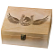 Rectangle Wooden Memory Keepsake Boxes with Lids, for Anniversary, Wedding, Memory, Birthday, Valentines Day, Horseshoe, 24.5x19.5x10.3cm