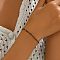 Vintage Brass Enamel Cable Chain Bracelets, Black, 7-1/4 inch(18.5cm)