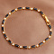 Adjustable Brass Micro Pave Cubic Zirconia Bracelets, Rectangle Link Chain Bracelets for Women, Golden, Black, 6-3/4 inch(17cm)
