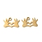 Ion Plating(IP) 304 Stainless Steel Charms, Laser Cut, Hand Heart Gesture Charms, Golden, 10x15.5x1mm, Hole: 1.6mm