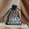 Organza Gift Drawstring Bags, Jewelry Pouches, Wedding Party Christmas Favor Gift Bags, Rectangle, Black, 18x13cm