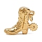 304 Stainless Steel Pendants, with Jump Ring, Golden, Cowboy Boots, 17x21x7.5mm, Hole: 3.4mm