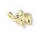Brass Pendants, Cadmium Free & Nickel Free & Lead Free, Elephant Charms, Real 14K Gold Plated, 8.5x13.5x6mm, Hole: 3x2mm