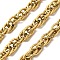 304 Stainless Steel Rope Chains, Unwelded, with Spool, Ion Plating(IP), Golden, 11.5x8.5x1.6mm