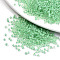 12/0 Glass Seed Beads, Transparent Inside Colours, Round Hole, Round, Light Green, 12/0, 2~2.5x1.5~2mm, Hole: 0.8mm, about 3333pcs/50g