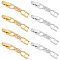 PH PandaHall 8pcs Bracelet Extender Clasps, Cubic Zirconia Fold Over Extension Clasps Watch Band Clasps Bowknot Necklace Bracelet Clasps for Women Craft Jewelry Making Repair, Platinum & Golden