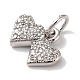 Подвески из латуни и прозрачного циркония с покрытием стойки KK-L216-051P-2