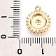 Латунные микропаве прозрачные подвески с фианитом KK-T075-21G-3
