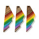 Подвески Pride на тему радуги из смолы и орехового дерева WOOD-K012-12A-1