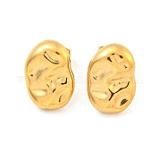 Овальные серьги-гвоздики из нержавеющей стали 304 EJEW-L290-003G