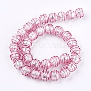 Ручная серебряная фольга стеклянные бусины Lampwork FOIL-G027-01D