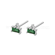 S925 серьги-гвоздики из стерлингового серебра прямоугольной формы SC5320-7
