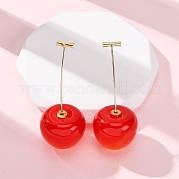 Круглые серьги-гвоздики из латуни EJEW-D325-01G-02