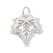 Латунные микропаве прозрачные подвески с фианитом ZIRC-L091-087P