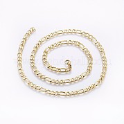 Цепочки-цепочки Figaro из нержавеющей стали 304 NJEW-O102-16G