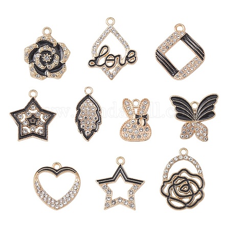 Подвески из сплава эмали 10шт 10 стиля FIND-YW0002-84-1