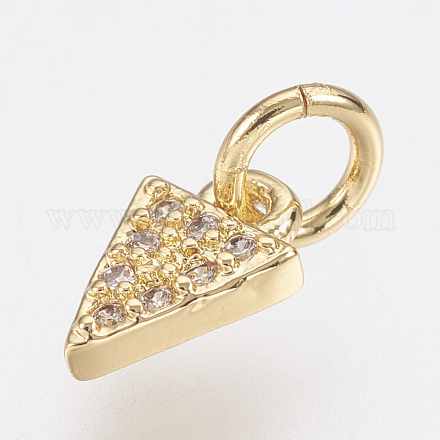 Латунные микро проложить кубического циркония подвески ZIRC-F083-025G-RS-1
