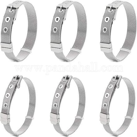 Nbeads 6 шт браслеты из нержавеющей стали WACH-NB0001-02-1