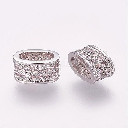 Латунные микро проложить кубического циркония слайд подвески ZIRC-G091-58P-1