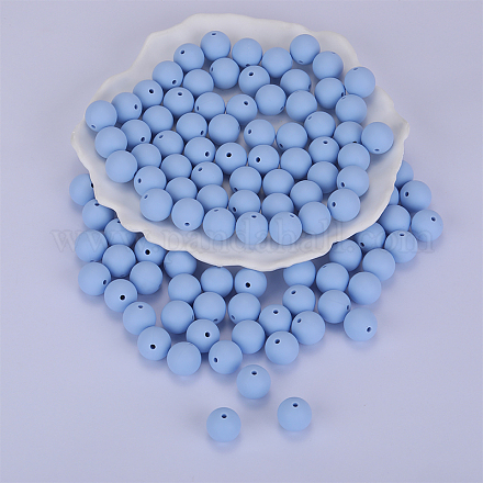 Круглые силиконовые фокусные бусины SI-JX0046A-86-1