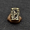 Tibetan Style Alloy European Beads, Large Hole Beads, Column with Rune Symbol Pattern, Antique Bronze, 13x10mm, Hole: 6mm