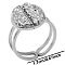 Non-Tarnish Geometric Minimalist Flat Round 304 Stainless Steel Cuff Rings, Wide Band Open Rings