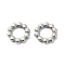 Non-Tarnish 304 Stainless Steel Linking Rings, Ball Ring, Stainless Steel Color, 10x2mm, Inner Diameter: 6mm