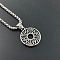 Retro Punk Hip-hop Unisex Dara Knot Stainless Steel Pendant Necklaces, Stainless Steel Color