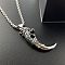 Stainless Steel Wolf Tooth Shape Pendant Necklaces for Boyfriend, Stainless Steel Color