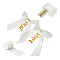 24Pcs Acrylic Name Card Holders, Seat Label, with 1 Roll 5M Polyester Frayed Ribbons, Rectangle, 80x50x3mm, Hole: 6x12mm
