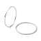 Non-Tarnish 304 Stainless Steel Plain Band Rings, Stainless Steel Color, US Size 7 1/4(17.5mm)