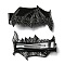 Bat Alloy Alligator Hair Clips, Hair Accessorise for Girls, Electrophoresis Black, 24x37x11mm