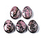Natural Rhodonite Pendants, Teardrop, 25x18x8~9mm, Hole: 1.6mm