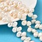 Natural Cultured Freshwater Pearl Beads Strands, Two Sides Polished, Top Drilled, Grade 5A+, Old Lace, 10~11mm, Hole: 0.7mm, about 61pcs/strand, 15.94''(40.5cm)