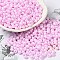 6/0 Glass Seed Beads, Opaque Colours Luster, Teardrop, Pearl Pink, 4.5~5x4x3~3.5mm, Hole: 0.9mm, about 125pcs/10g