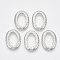 CCB Plastic Linking Rings, Oval, Platinum, 24x17x2.5mm, Inner Diameter: 17x9mm, about 1100pcs/500g