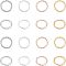 304 Stainless Steel Jump Rings, Open Jump Rings, Twisted, Mixed Color, 8x1~1.2mm, Inner Diameter: 5.5~6mm, 48pcs/box