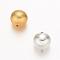 Round Matte Brass Beads, Mixed Color, 14mm, Hole: 2mm
