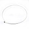 Brass Necklace Making, Rigid Necklaces, Silver Color Plated, 140mm